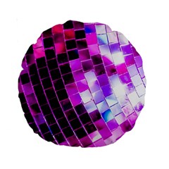 Purple Disco Ball Standard 15  Premium Round Cushions by essentialimage