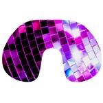 Purple Disco Ball Travel Neck Pillow Front