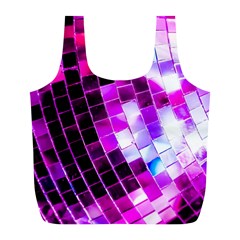 Purple Disco Ball Full Print Recycle Bag (l) by essentialimage