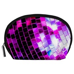 Purple Disco Ball Accessory Pouch (large) by essentialimage