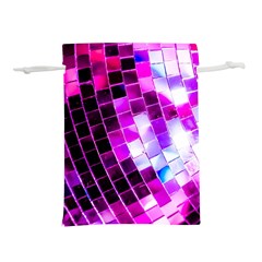 Purple Disco Ball Lightweight Drawstring Pouch (l)