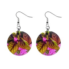 Coleus & Petunia Mini Button Earrings by Riverwoman