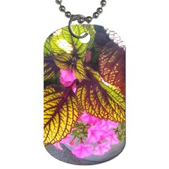 Coleus & Petunia Dog Tag (two Sides) by Riverwoman