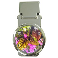 Coleus & Petunia Money Clip Watches by Riverwoman