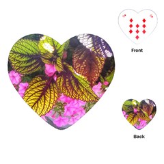 Coleus & Petunia Playing Cards Single Design (heart) by Riverwoman