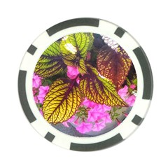 Coleus & Petunia Poker Chip Card Guard by Riverwoman