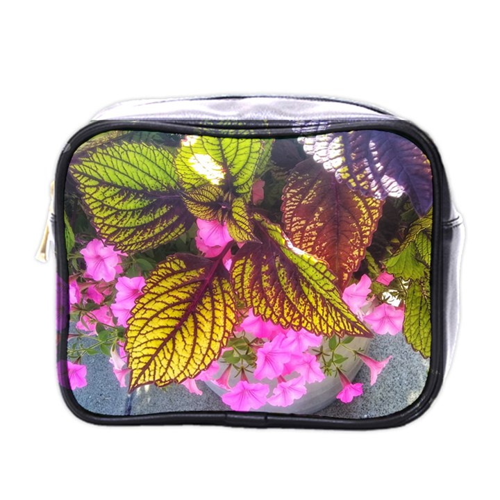 Coleus & Petunia Mini Toiletries Bag (One Side)