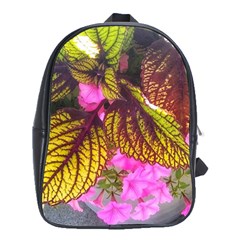 Coleus & Petunia School Bag (xl) by Riverwoman