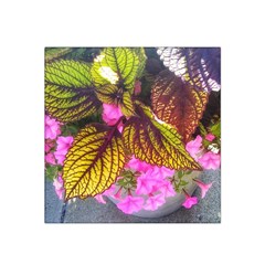 Coleus & Petunia Satin Bandana Scarf by Riverwoman