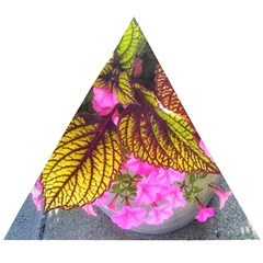 Coleus & Petunia Wooden Puzzle Triangle