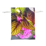 Coleus & Petunia Lightweight Drawstring Pouch (L) Front