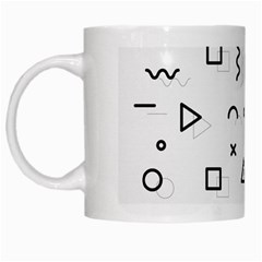 Memphis Pattern White Mugs