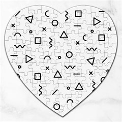 Memphis Pattern Jigsaw Puzzle (heart)