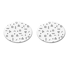 Memphis Pattern Cufflinks (oval) by Vaneshart