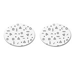 Memphis Pattern Cufflinks (Oval) Front(Pair)