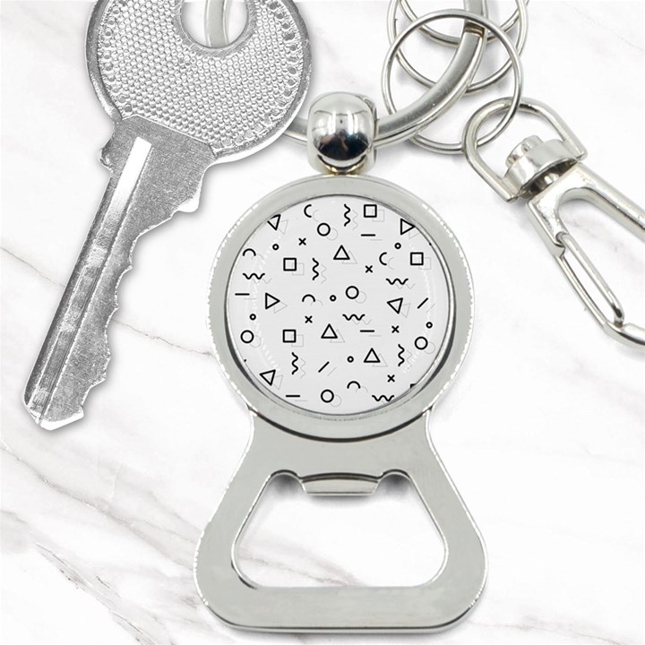 Memphis Pattern Bottle Opener Key Chain