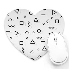 Memphis Pattern Heart Mousepads by Vaneshart