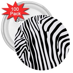 Vector Zebra Stripes Seamless Pattern 3  Buttons (100 Pack)  by Vaneshart