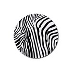 Vector Zebra Stripes Seamless Pattern Rubber Coaster (Round)  Front