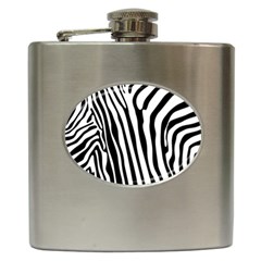 Vector Zebra Stripes Seamless Pattern Hip Flask (6 Oz) by Vaneshart