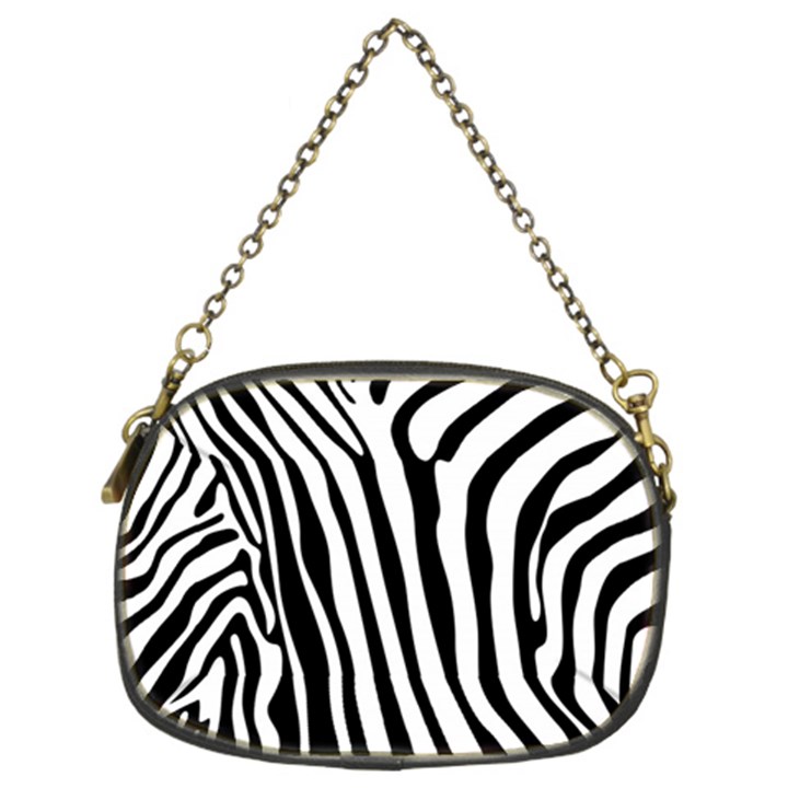 Vector Zebra Stripes Seamless Pattern Chain Purse (Two Sides)