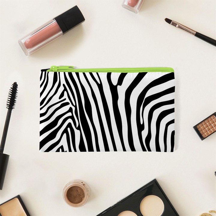 Vector Zebra Stripes Seamless Pattern Cosmetic Bag (XS)