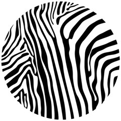 Vector Zebra Stripes Seamless Pattern Wooden Puzzle Round