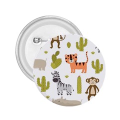 Cute Safari Animals Seamless Pattern 2 25  Buttons by Vaneshart