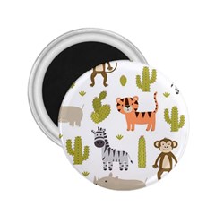 Cute Safari Animals Seamless Pattern 2 25  Magnets by Vaneshart