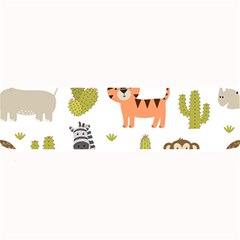 Cute Safari Animals Seamless Pattern Large Bar Mats by Vaneshart