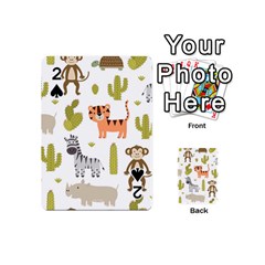 Cute Safari Animals Seamless Pattern Playing Cards 54 Designs (mini) by Vaneshart