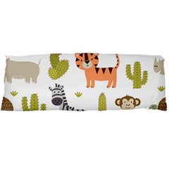 Cute Safari Animals Seamless Pattern Body Pillow Case Dakimakura (two Sides)