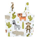 Cute Safari Animals Seamless Pattern Full Print Recycle Bag (L) Front