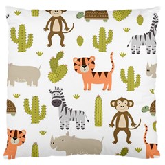 Cute Safari Animals Seamless Pattern Standard Flano Cushion Case (two Sides) by Vaneshart