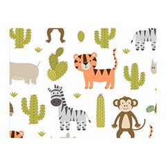 Cute Safari Animals Seamless Pattern Double Sided Flano Blanket (mini)  by Vaneshart