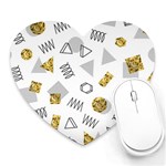 Memphis Seamless Patterns Heart Mousepads Front