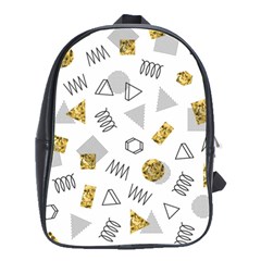 Memphis Seamless Patterns School Bag (large) by Vaneshart