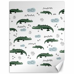 Vector Seamless Pattern With Cute Crocodiles Canvas 12  X 16  by Vaneshart