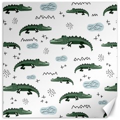 Vector Seamless Pattern With Cute Crocodiles Canvas 20  X 20 