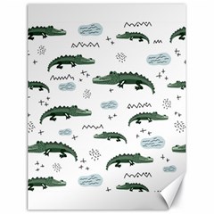 Vector Seamless Pattern With Cute Crocodiles Canvas 18  X 24 