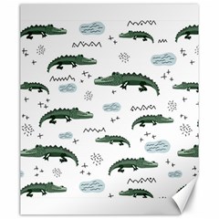 Vector Seamless Pattern With Cute Crocodiles Canvas 20  X 24  by Vaneshart