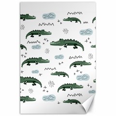 Vector Seamless Pattern With Cute Crocodiles Canvas 20  X 30  by Vaneshart