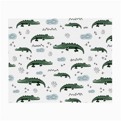 Vector Seamless Pattern With Cute Crocodiles Small Glasses Cloth (2 Sides) by Vaneshart