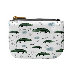 Vector Seamless Pattern With Cute Crocodiles Mini Coin Purse by Vaneshart