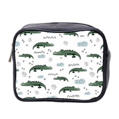 Vector Seamless Pattern With Cute Crocodiles Mini Toiletries Bag (two Sides) by Vaneshart