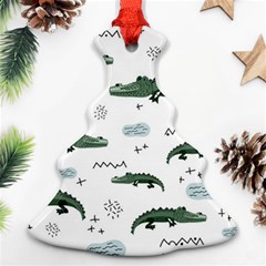 Vector Seamless Pattern With Cute Crocodiles Ornament (christmas Tree)  by Vaneshart