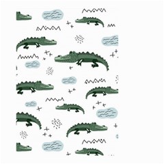 Vector Seamless Pattern With Cute Crocodiles Small Garden Flag (two Sides) by Vaneshart