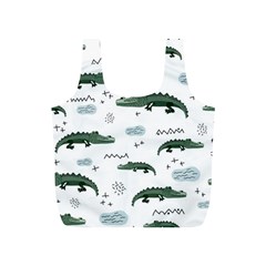 Vector Seamless Pattern With Cute Crocodiles Full Print Recycle Bag (s) by Vaneshart