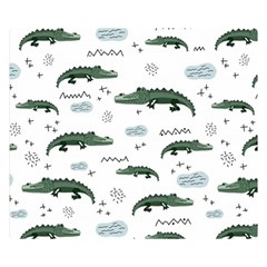 Vector Seamless Pattern With Cute Crocodiles Double Sided Flano Blanket (small)  by Vaneshart