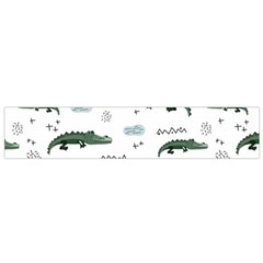 Vector Seamless Pattern With Cute Crocodiles Small Flano Scarf